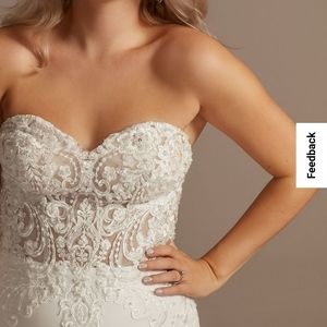 New Galina Signature Wedding Dress from David's Bridal size 8p